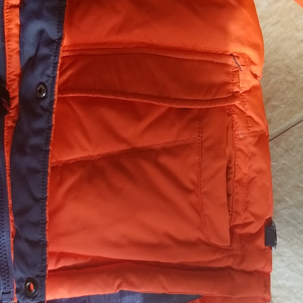 HAWKE & CO orange down coat 10/12 - Picture 13 of 15